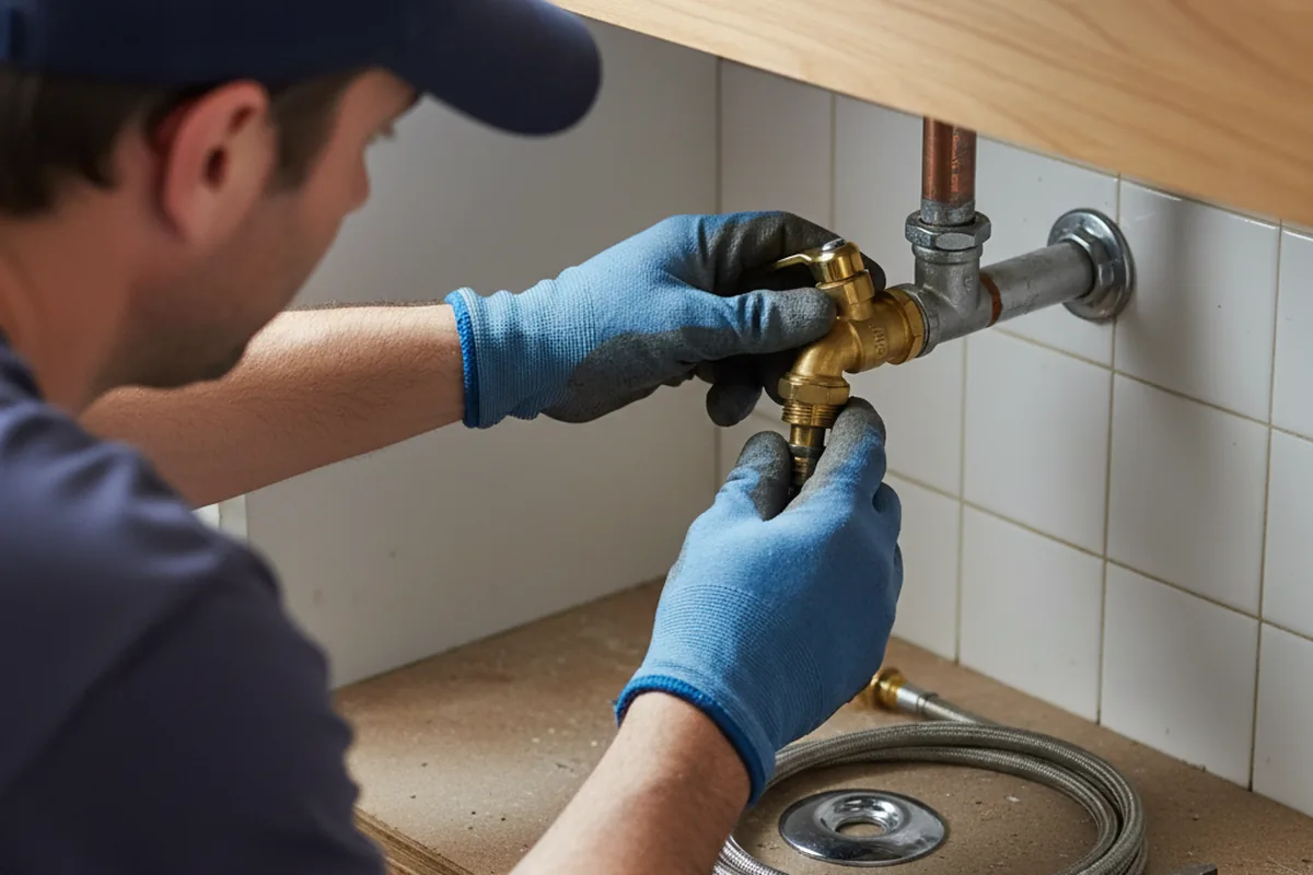 Shutoff valve and fitting work during Emergency Plumbing in Wana